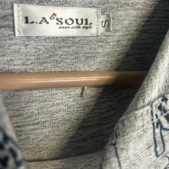 L.A. Soul Gray Hoodie with Dog Print - Picture 3 of 3